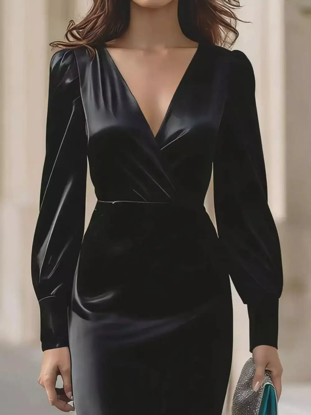 Lightweight Feel Long Sleeve Dress