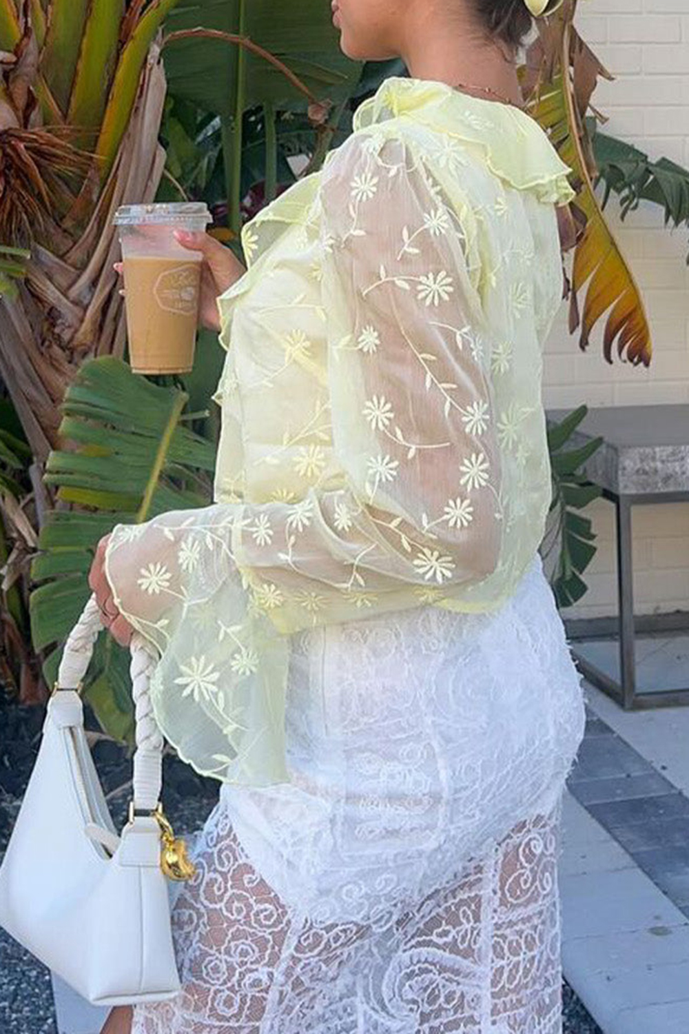 Yellow Ruffle Blouse