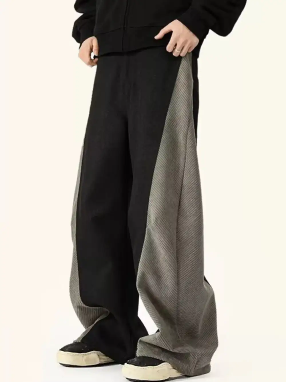 Men's Plus Size Contrast Relaxed Fit Pants