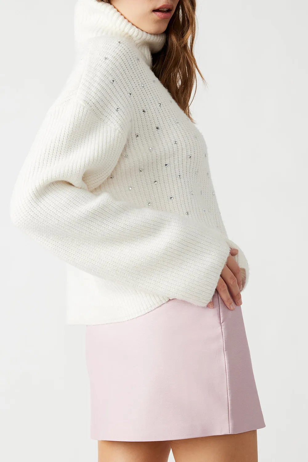 MINI SKIRT SILVER