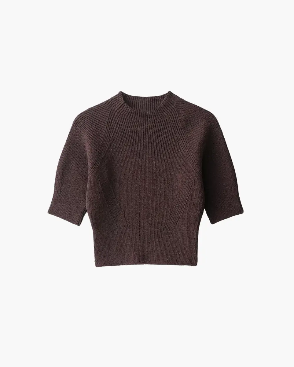 Flowy Knit Short Sleeve Sweater Blouse