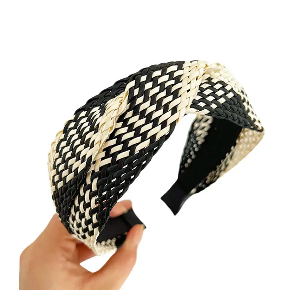 Two Tone Basket Weave Twist Headband