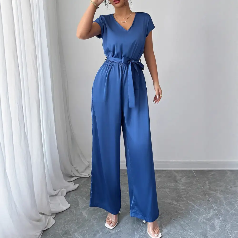 High Waist Wide Wide Leg Jumpsuit
