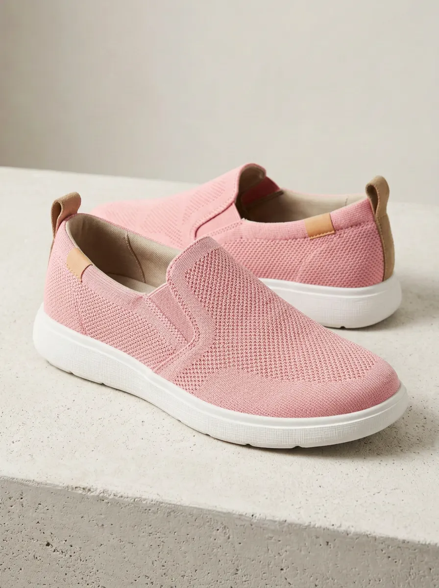 Slip-On Knit Minimal Unisex Elastic Canvas Shoes