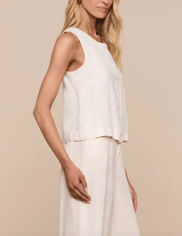Linen Sleeveless Tank Top
