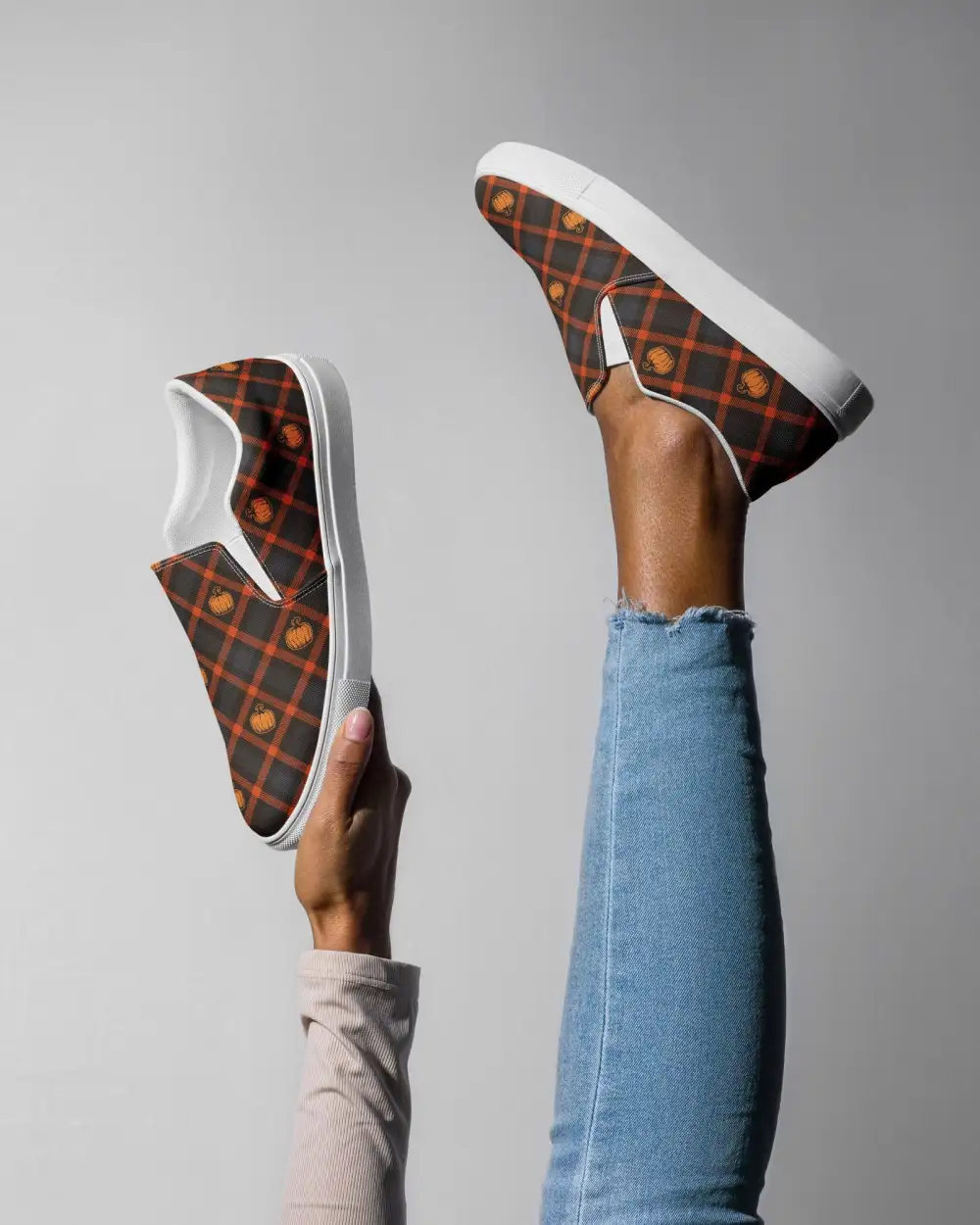 Cozy Plaid Slip On Shoes