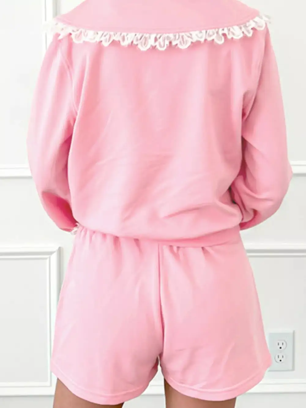 Lace Cotton Blend Coordinated Set