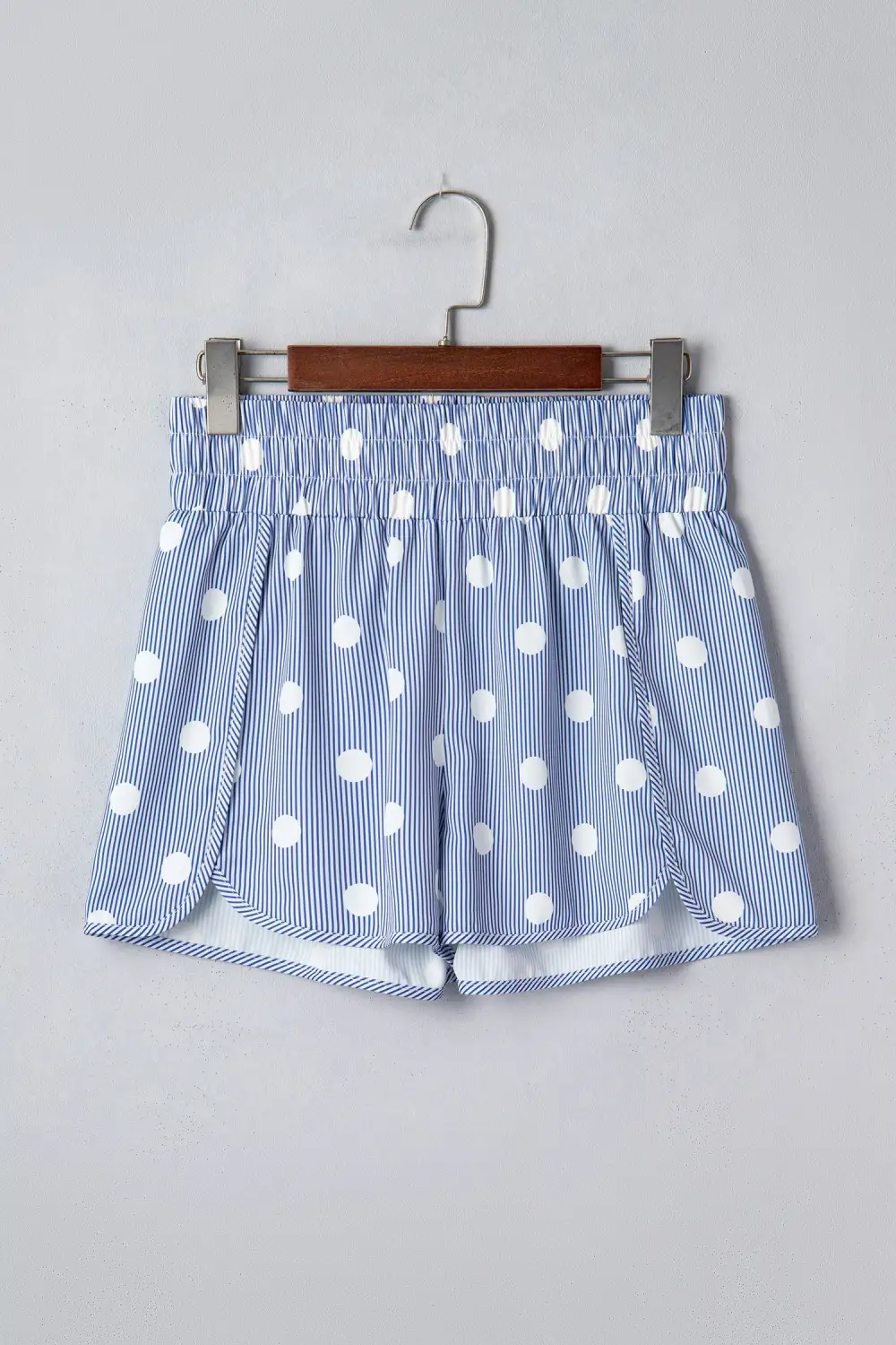 Classic Polka Dot High Waist Elastic Waist Casual Shorts