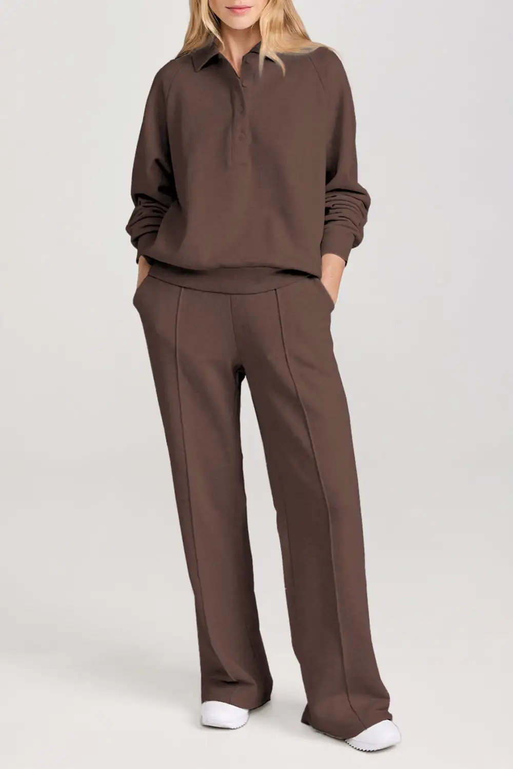 Solid Pants Soft Pants Lounge Set Blend