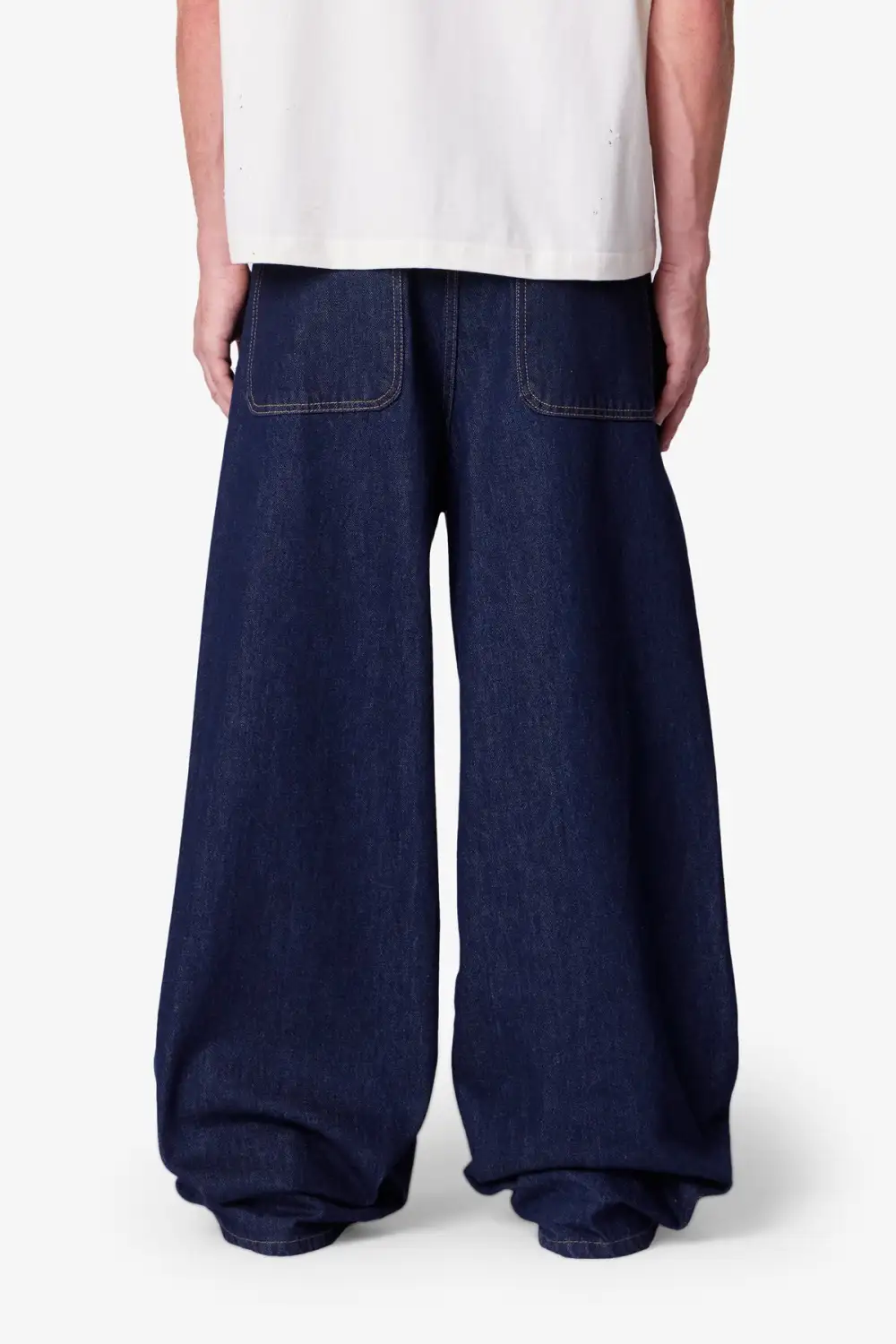 Relaxed Raw Finish Baggy Jeans