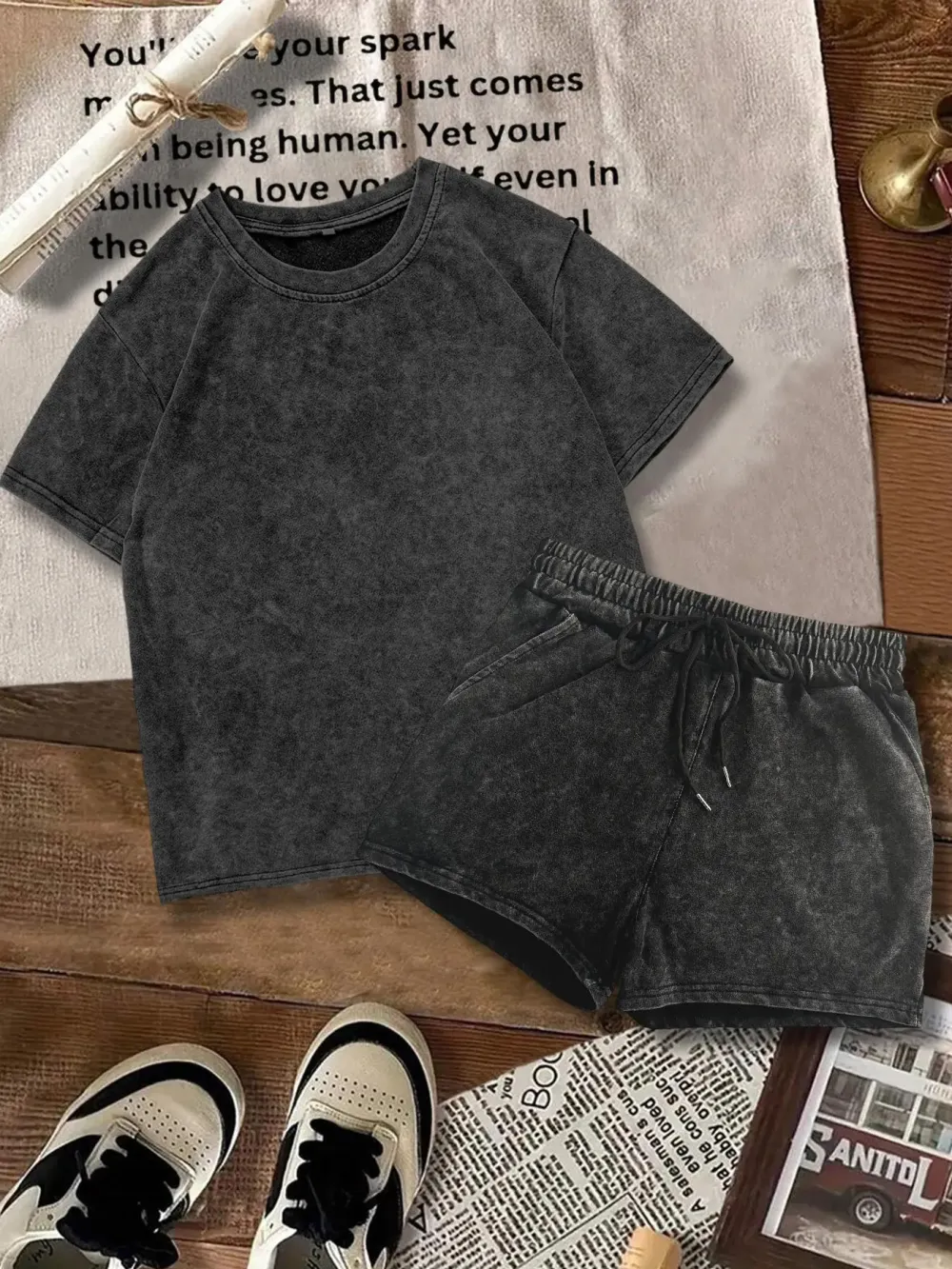 Two-piece Set Women's Solid Color Denim