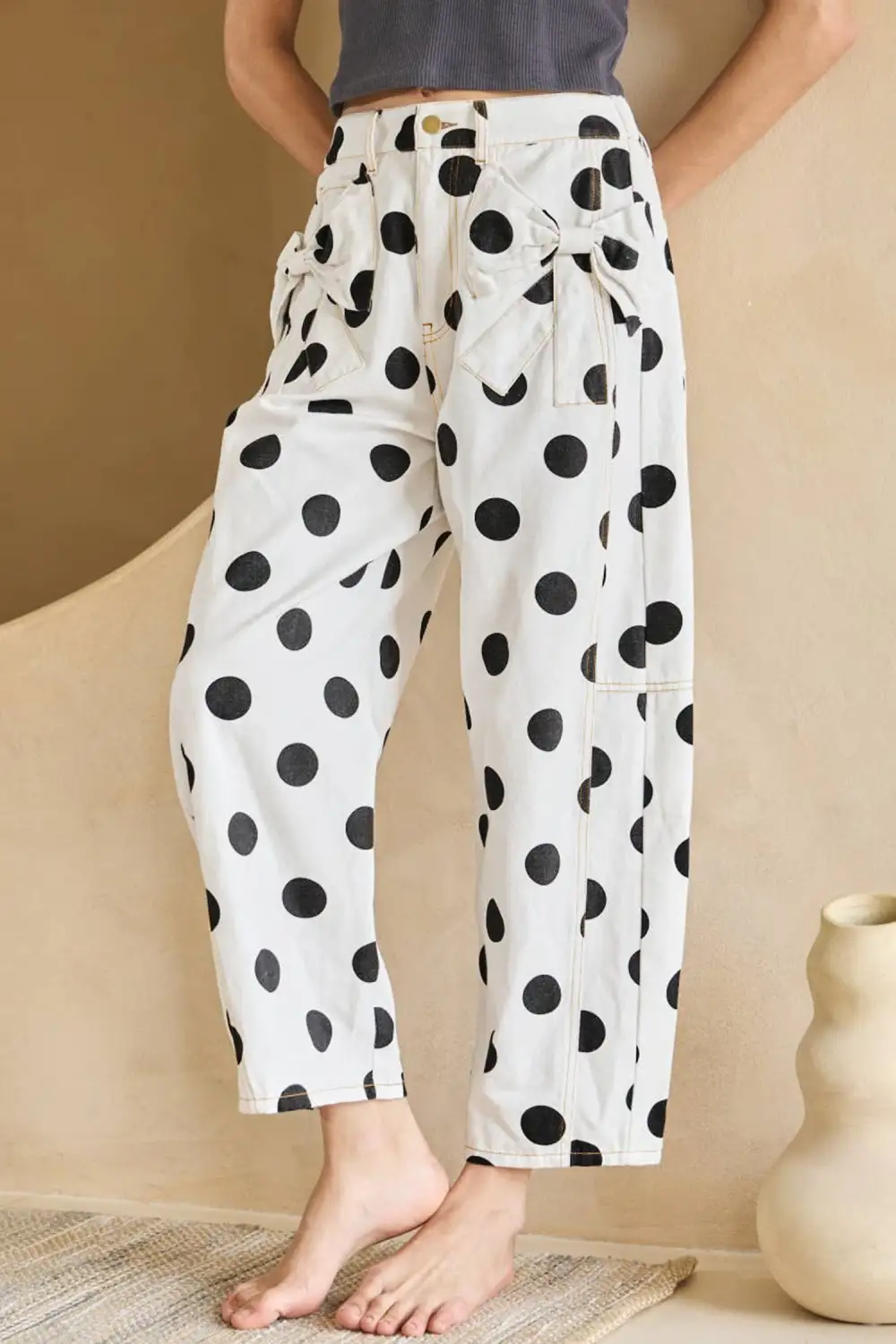 Polished Refined Pocketed Straight Leg Jeans
