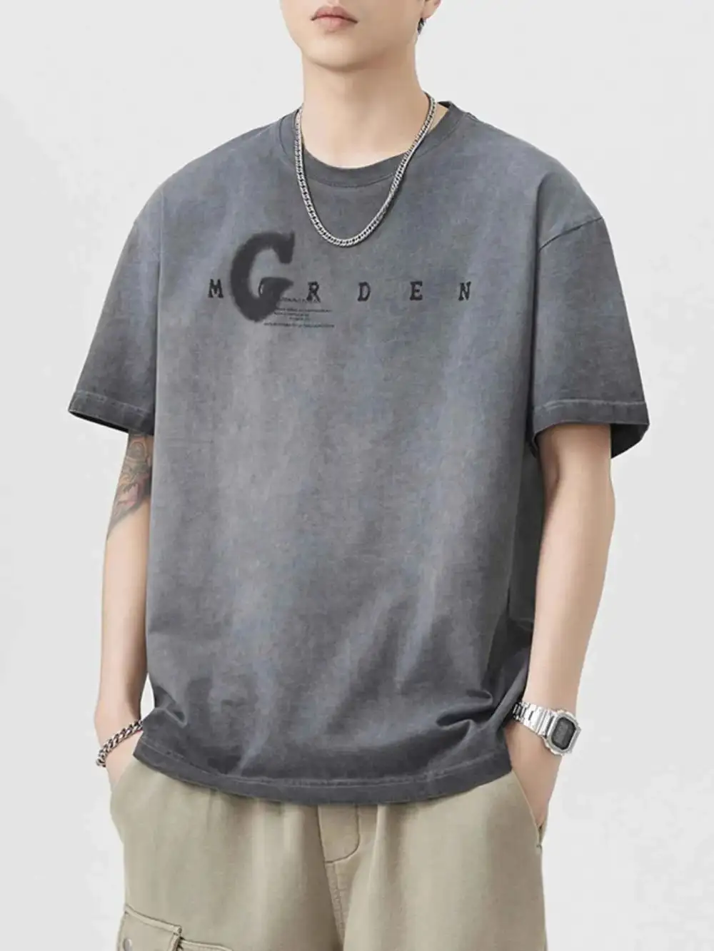 Casual Letter Round Neck Short Sleeve T-Shirt