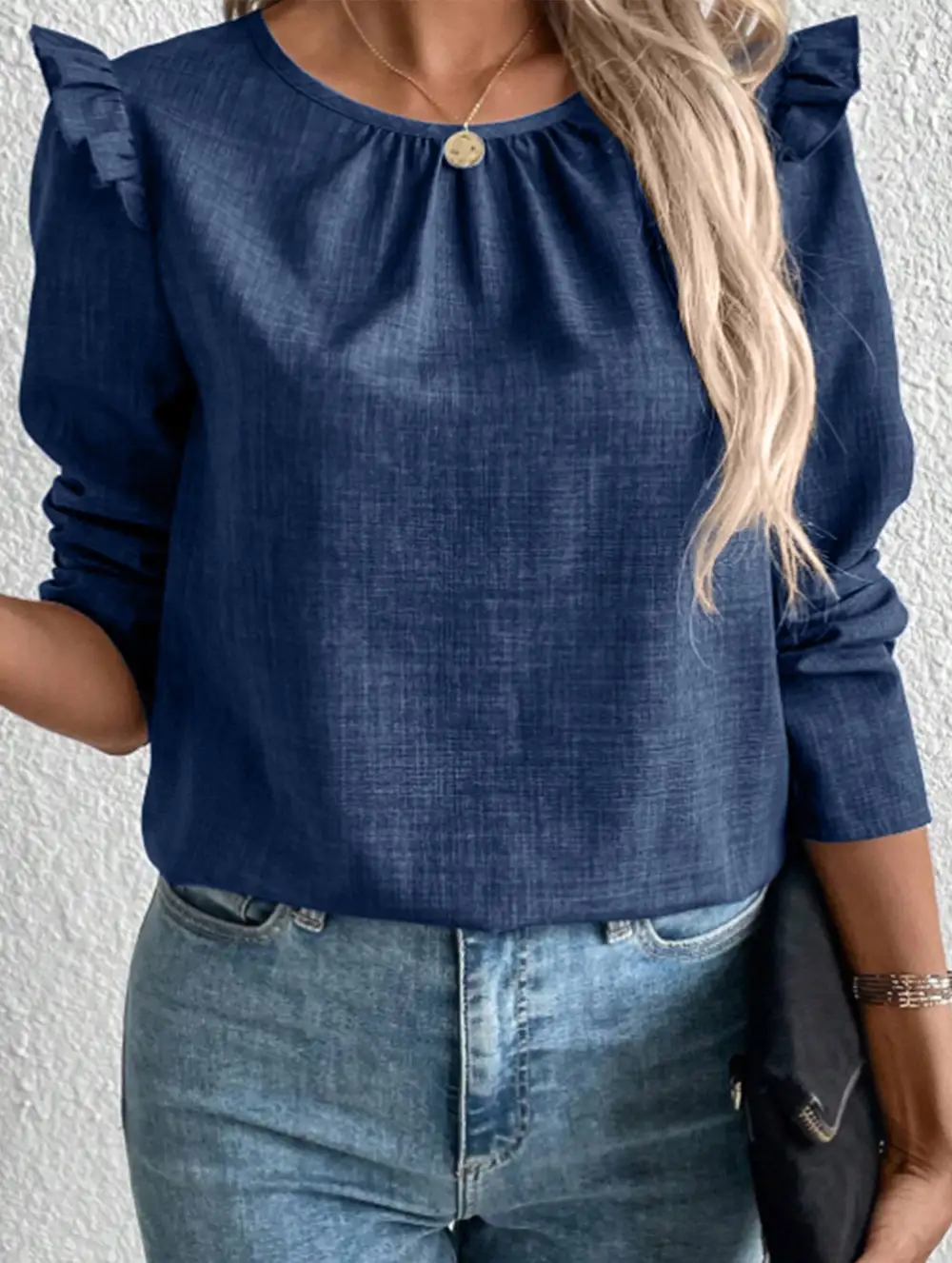 Single-Breasted Tee Back Buttons
