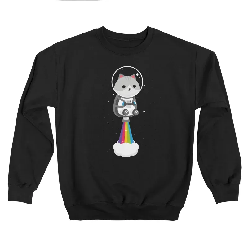 Rainbow Jetpack Astronaut Cat Sweatshirt