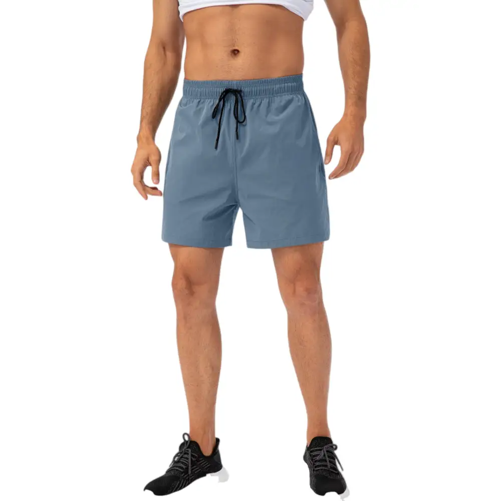 Relaxed Drawstring Elastic-Waist Side-Pocket Lightweight Men's Athletic Shorts
