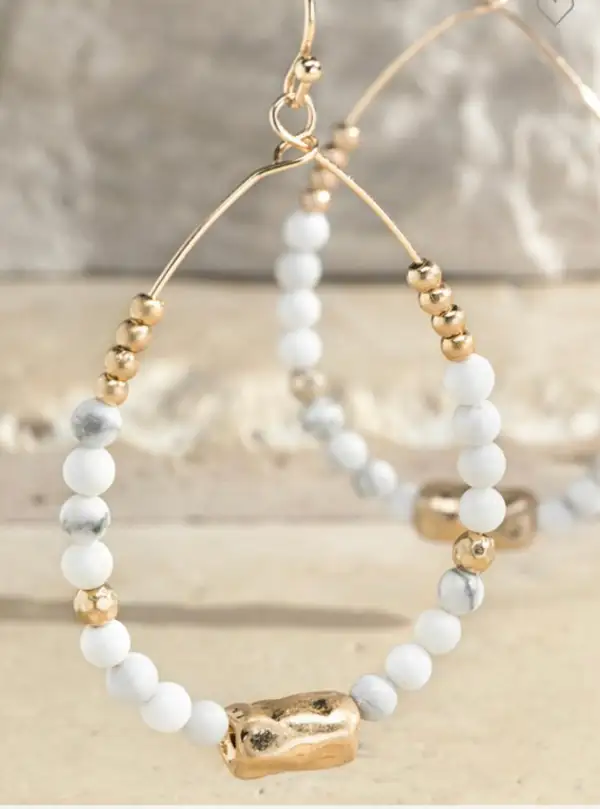 Beaded Hoops Fashion Earrings