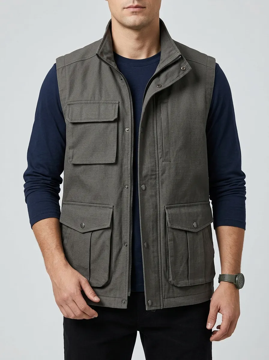 Outdoor-Inspired Sleeveless Men's Jacket