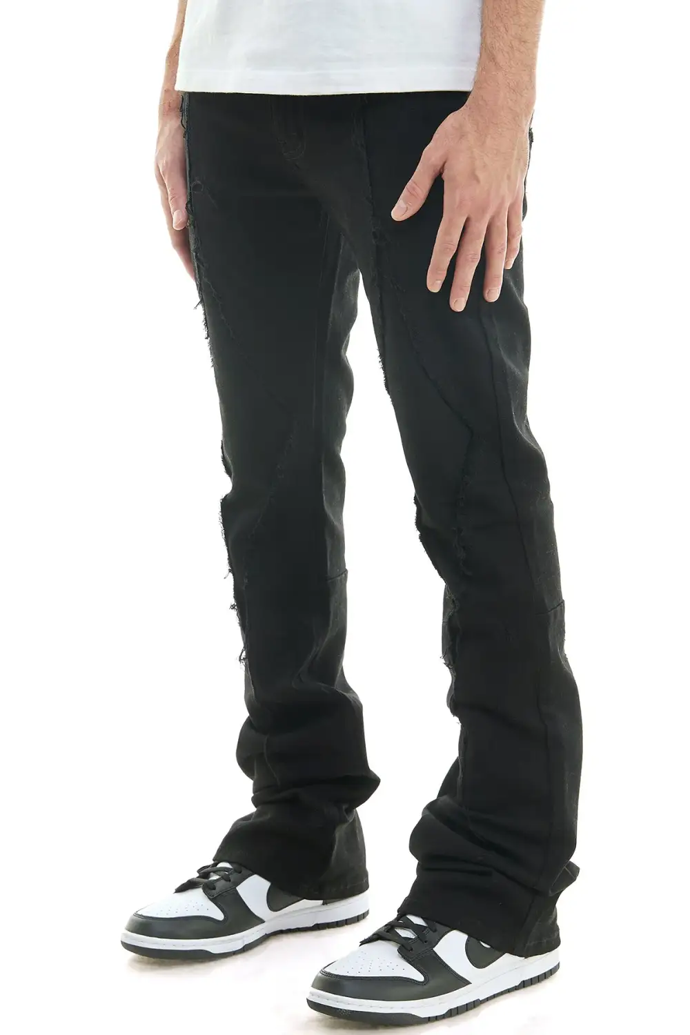 Men's Relaxed Flare Skinny Stacked Pants