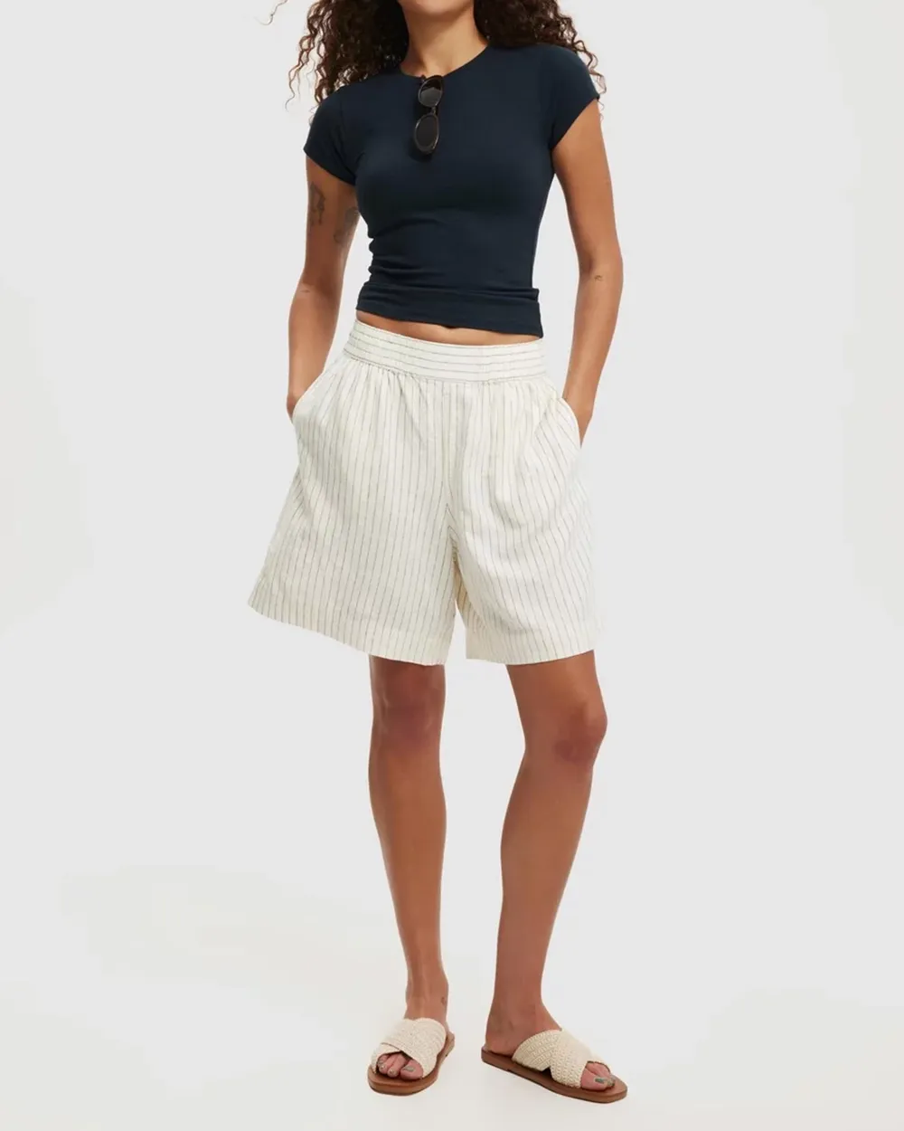 Black Longline Shorts