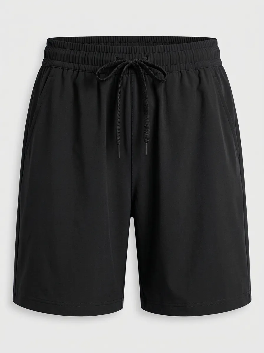 Men's Straight-Hem Drawstring Casual Shorts