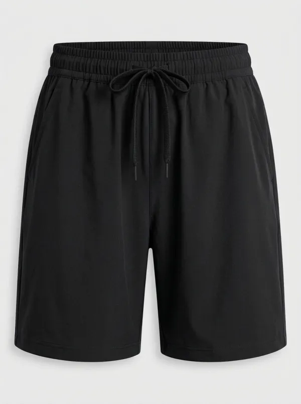 Men's Straight-Hem Drawstring Casual Shorts