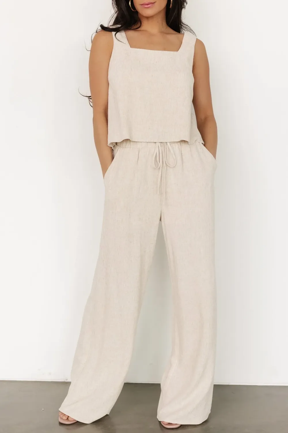 Simple Solid Color Loose Slimming Pants