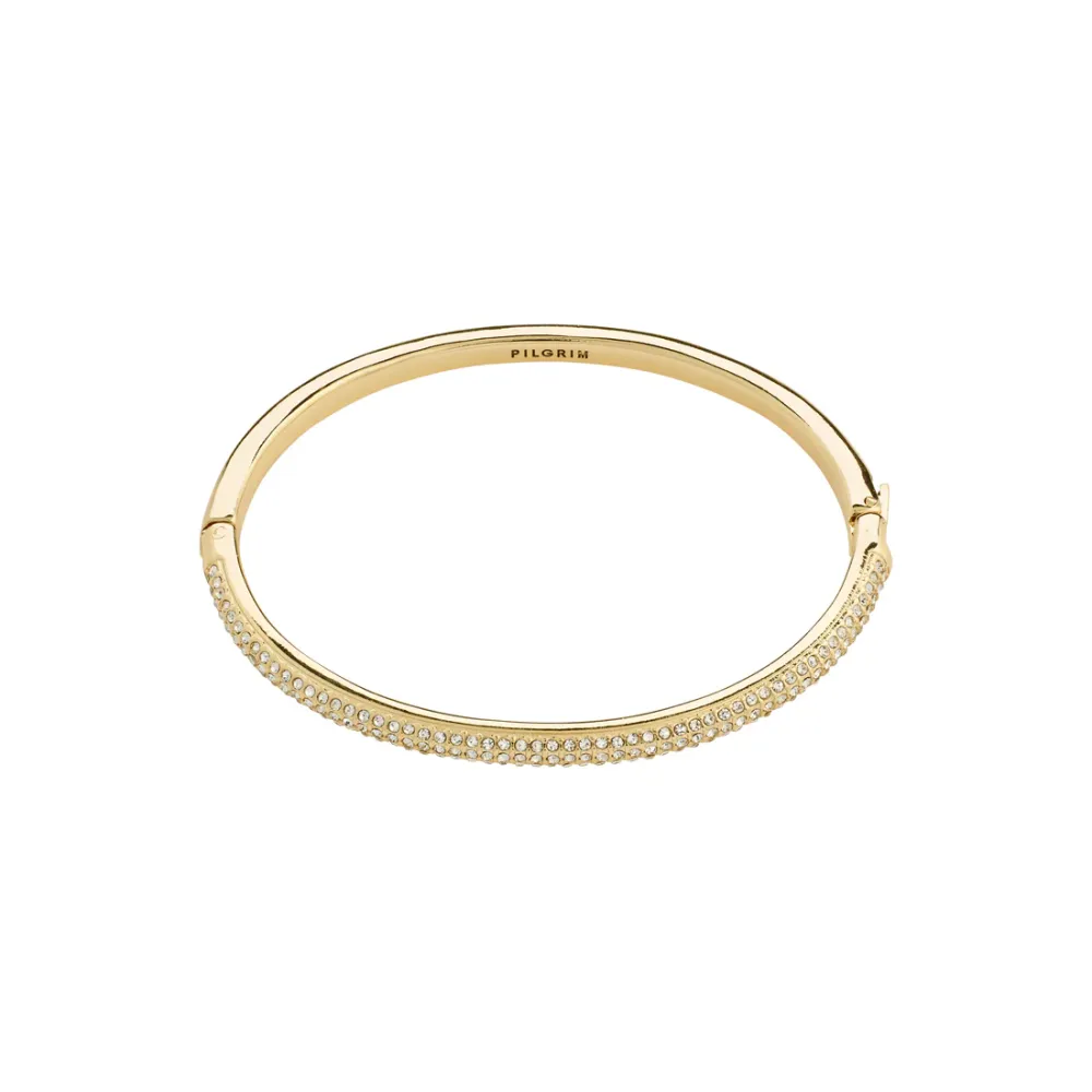 Layered Chunky Crystal Bangle Bracelet