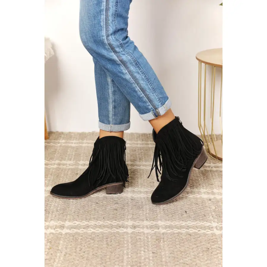 Women S Fringe Cowboy Western Ankle Boots