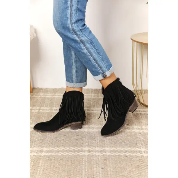 Women S Fringe Cowboy Western Ankle Boots