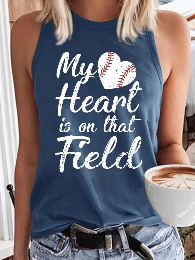 Men's My Heart Is On That Field Print Vest