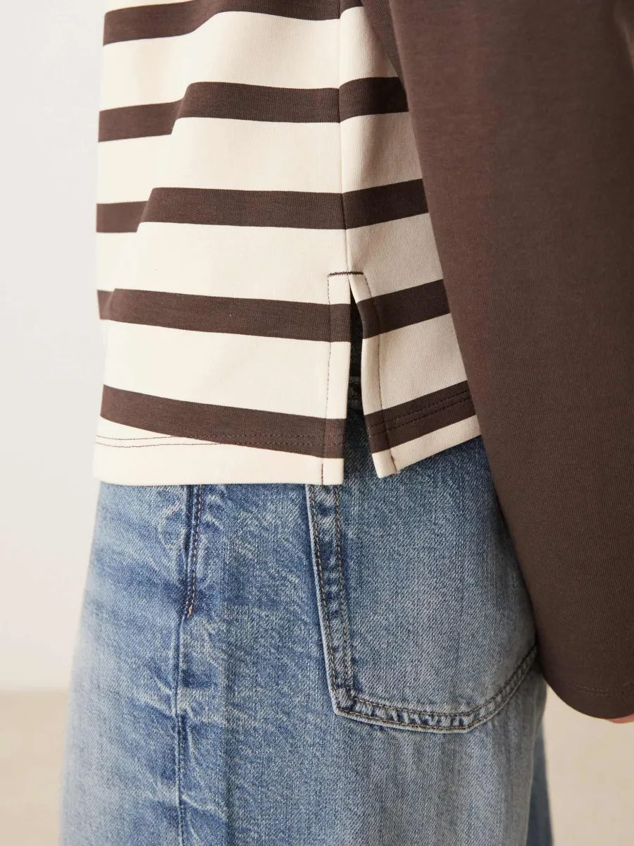 Stripe Raglan Long-Sleeve Top