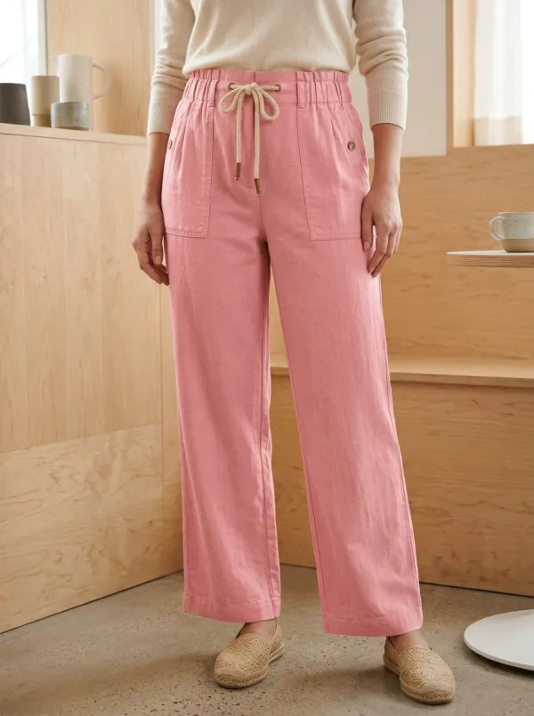 Women's Casual Adjustable Drawstring Waist Pants