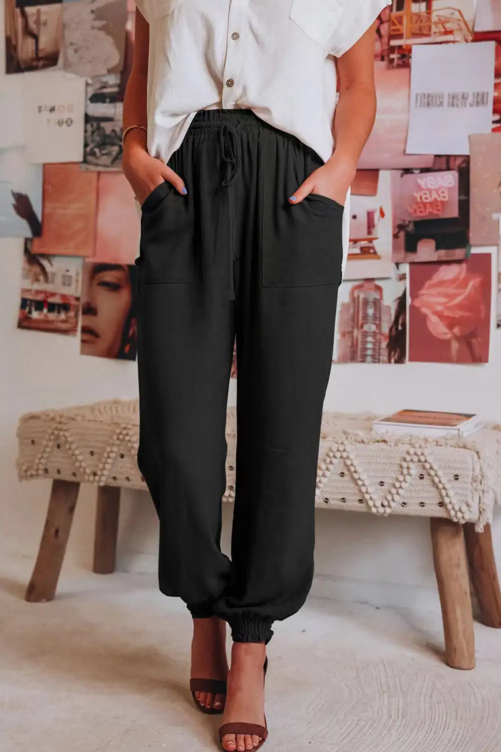 Relaxed Drawstring Everyday Pants