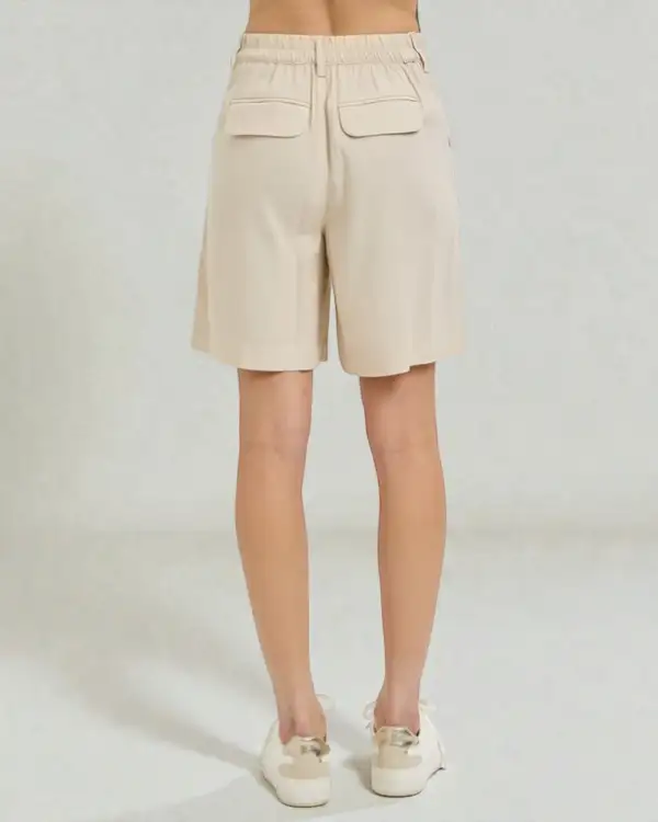 Tailored Pleated Bermuda Shorts