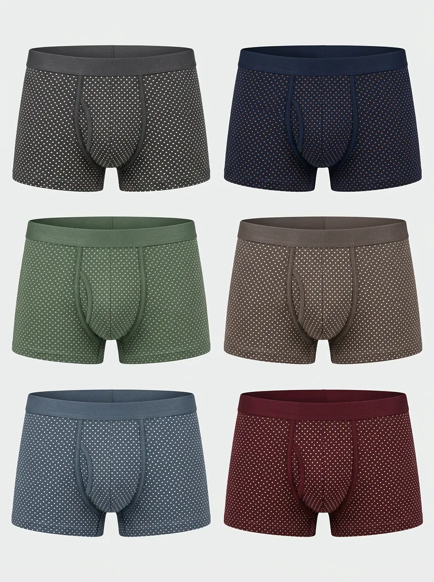 Men's Polka Dot Boxer Briefs 6-Pack