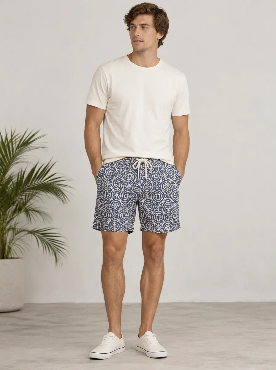 Everyday Style Graphic Print Geometric Print Check Print Men's Patterned Casual Pants