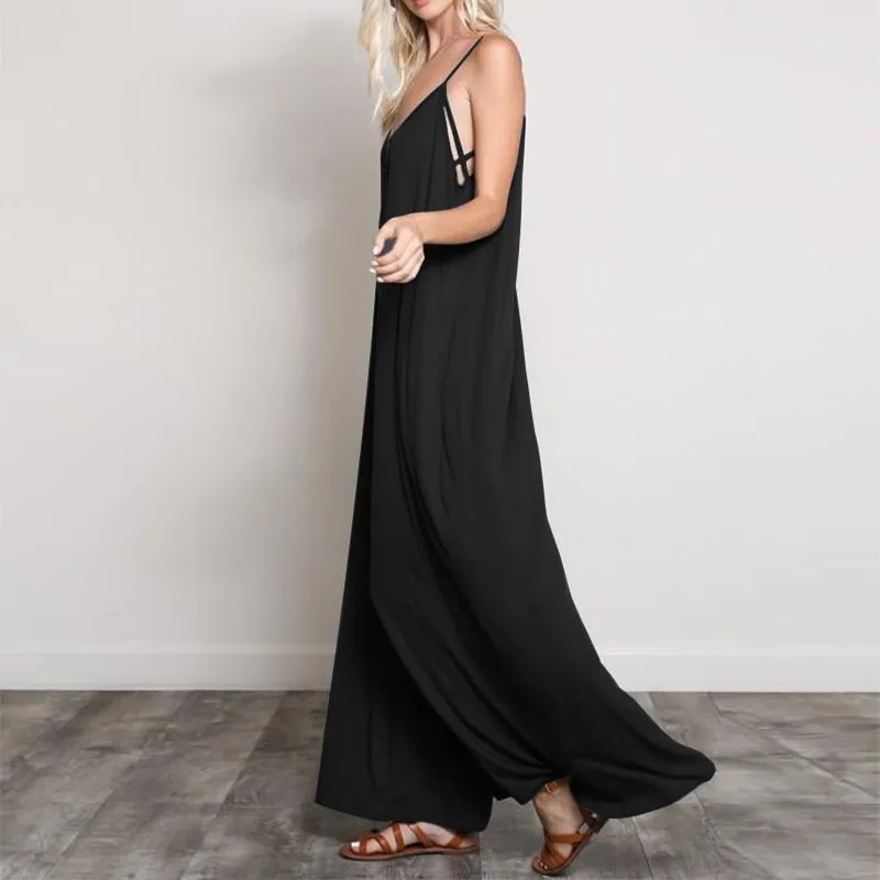 Flowy Wide-Leg Chic Minimalist Jumpsuit