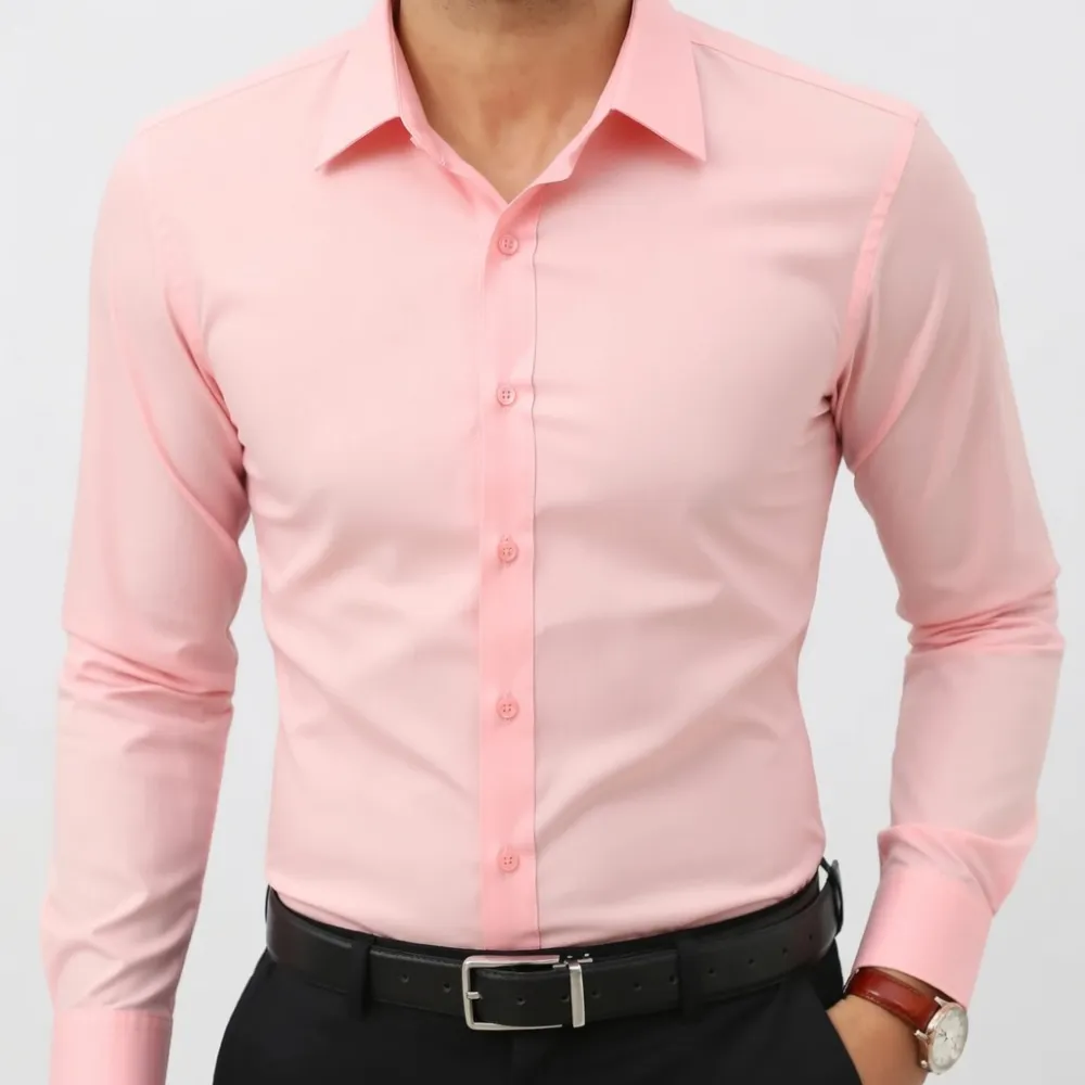 Stretch Slim-Fit Long-Sleeve Button-Down Shirt