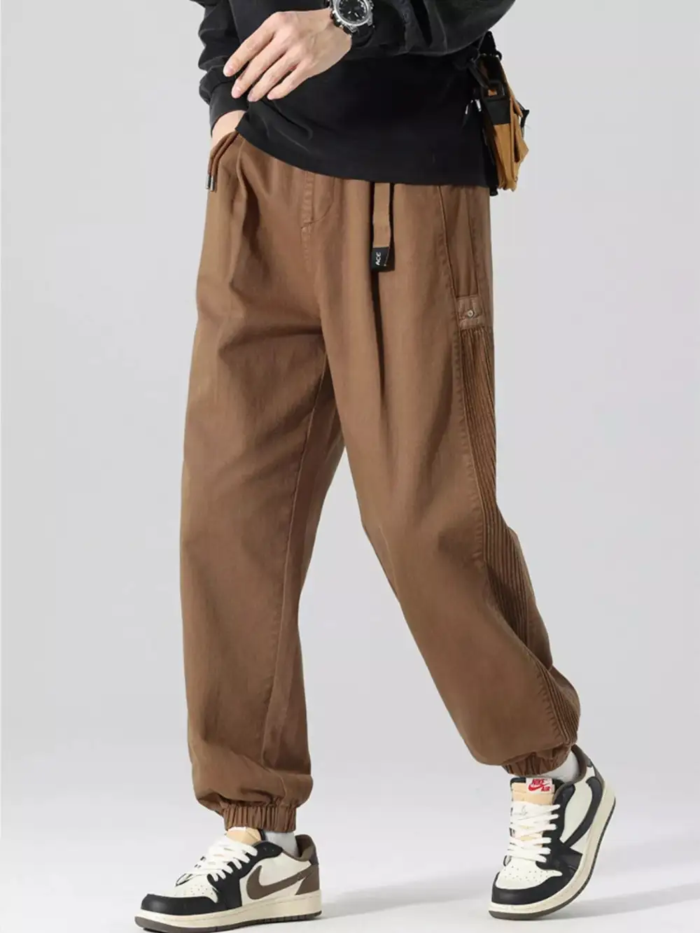 Drawstring Cargo Joggers with Pockets Pants