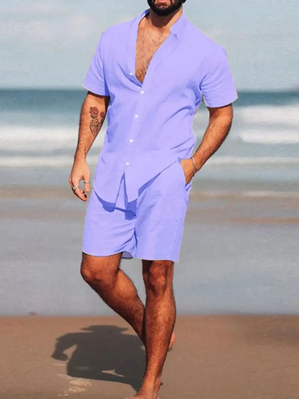 Short Sleeve Shirt and Shorts Set