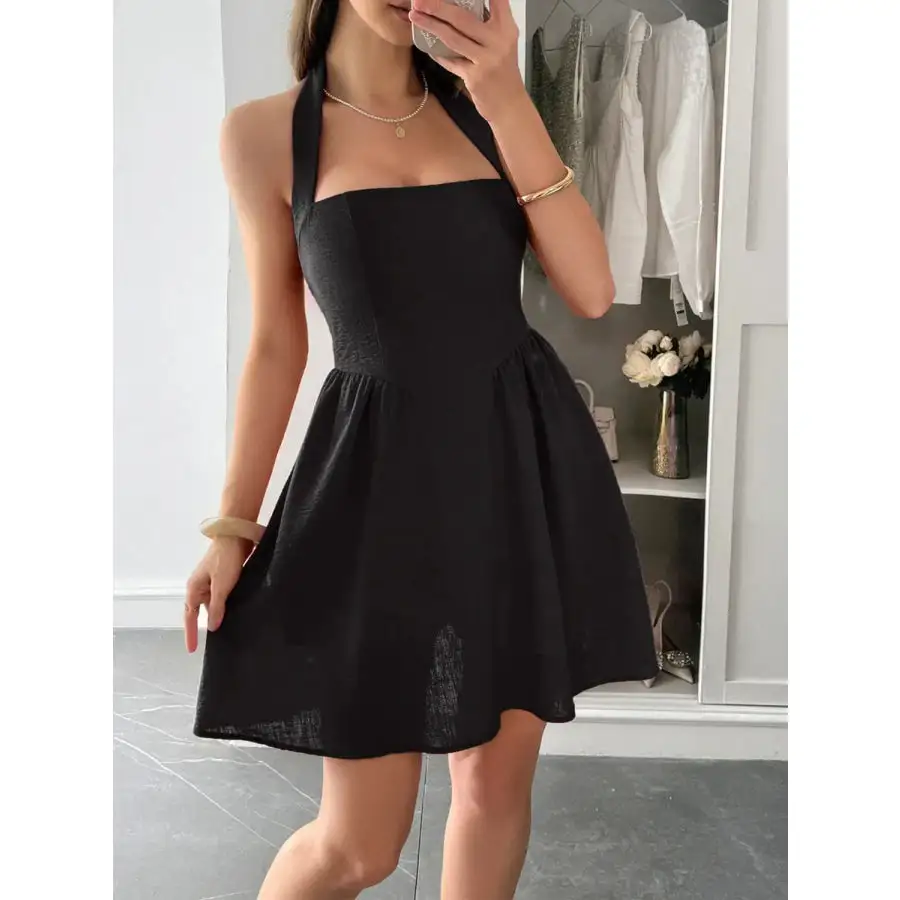 Halter Neck Summer Mini Dress