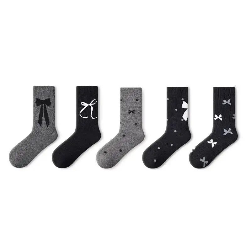 Playful Embroidered Motif Crew Socks
