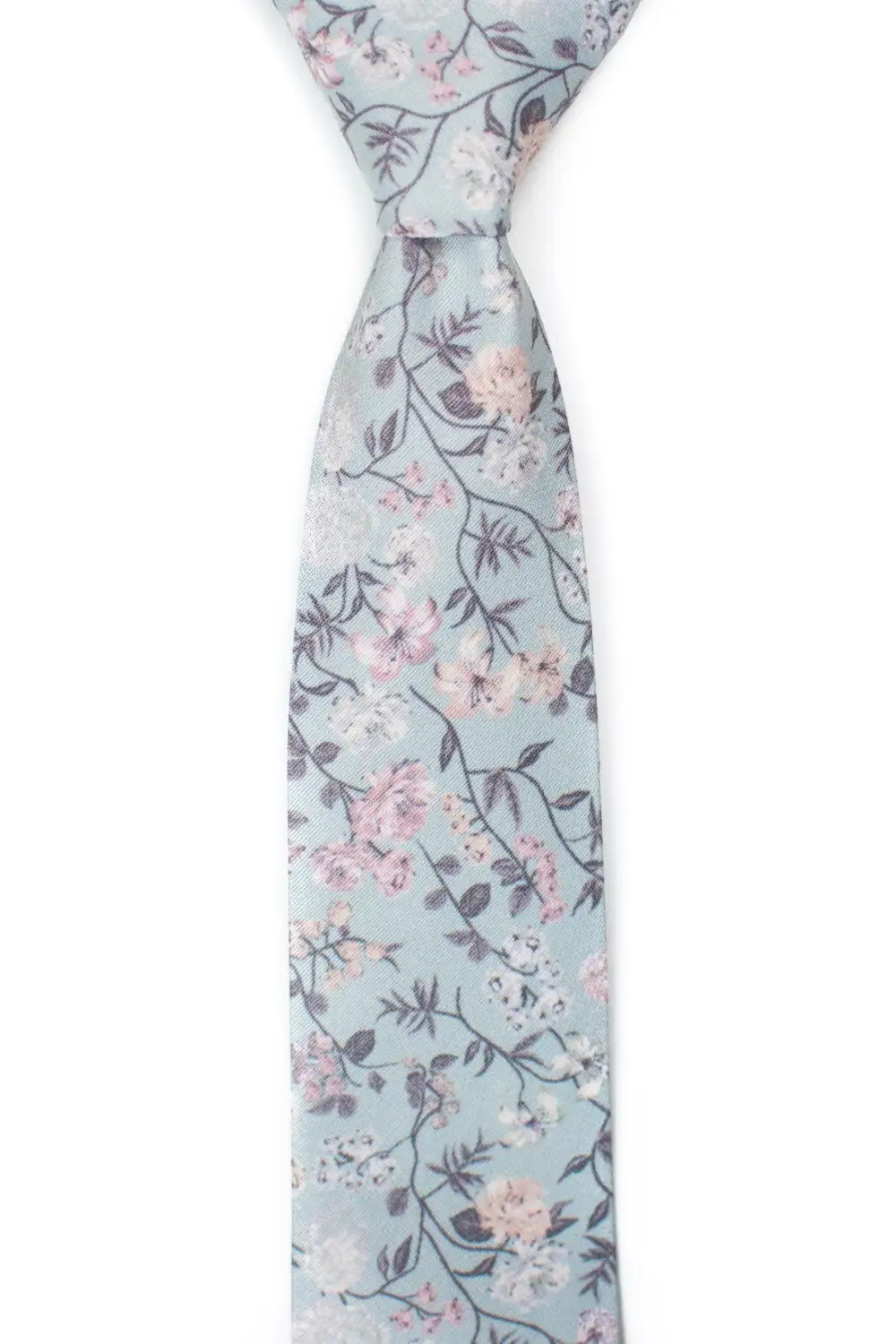 Modern Botanical Floral Pattern Necktie