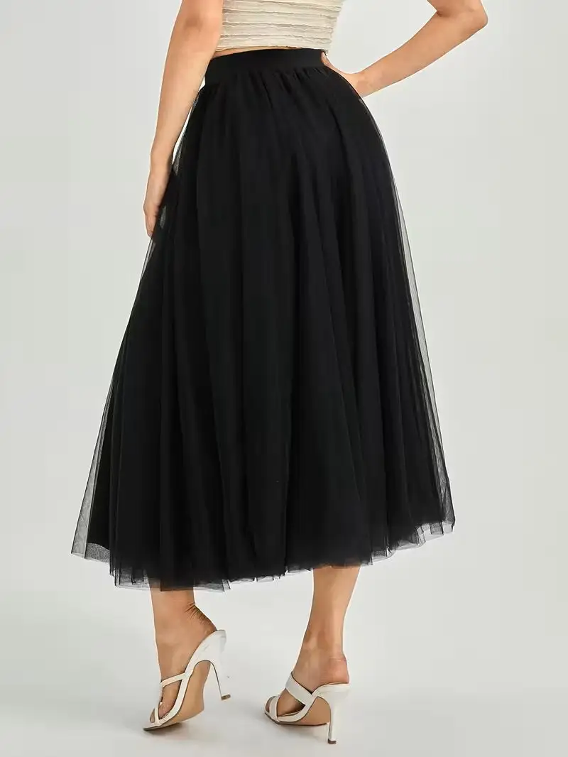 Everyday Tailored Mesh Skirt