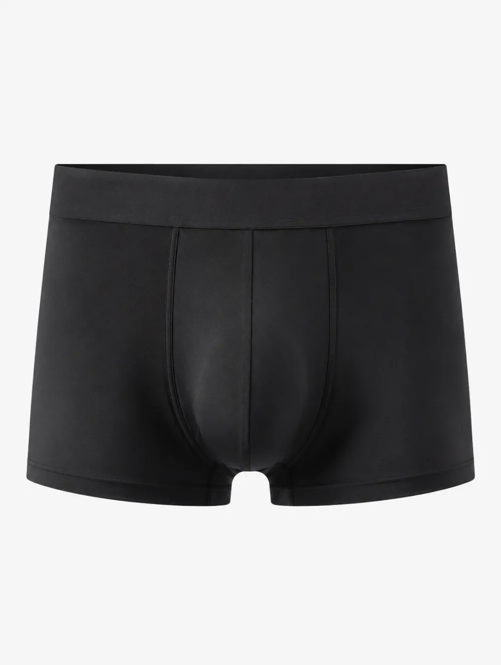 Men's Solid Black Minimalist Printed Boxer Briefs