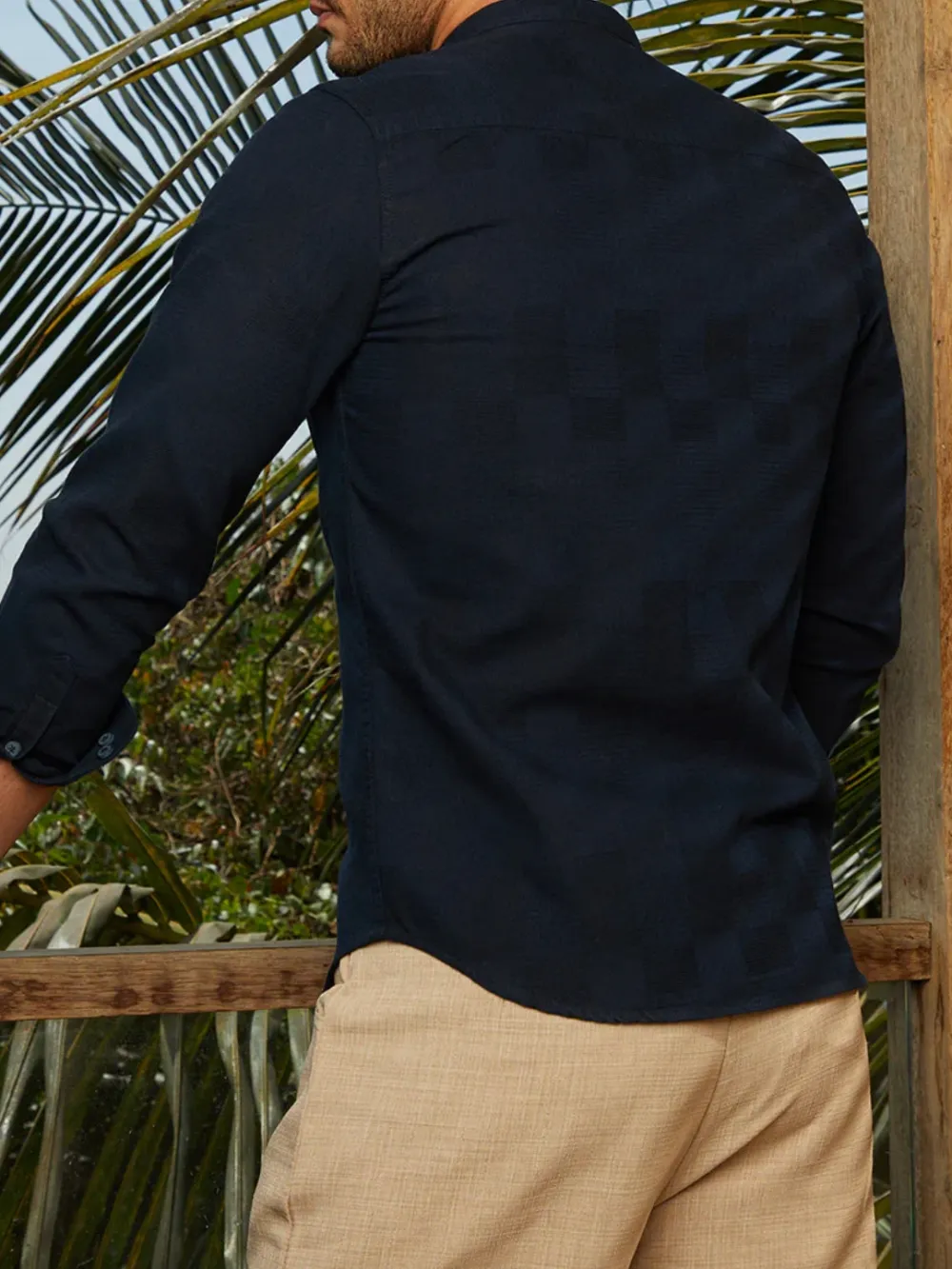 Solid Color Long Sleeve Pocketed Shirt