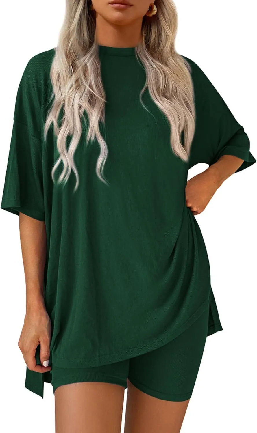 🔥 Women's Oversized Two-Piece Lounge Set | Casual Summer Outfit