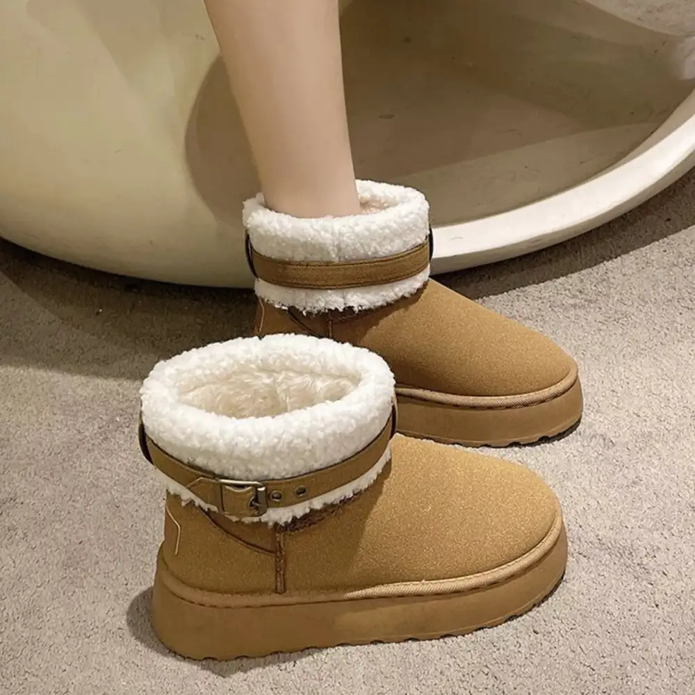 Cozy Plush Lined Winter Ankle Boots