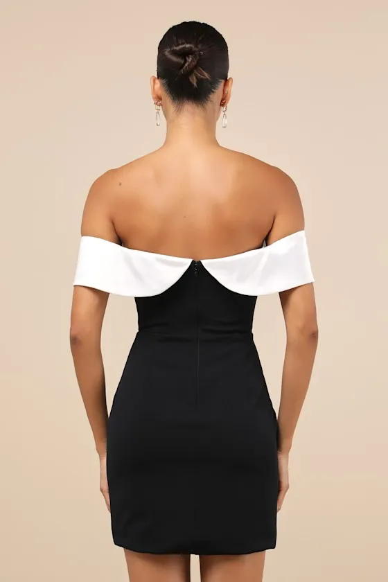 Extravagant Moment Red Off-the-Shoulder Mini Dress